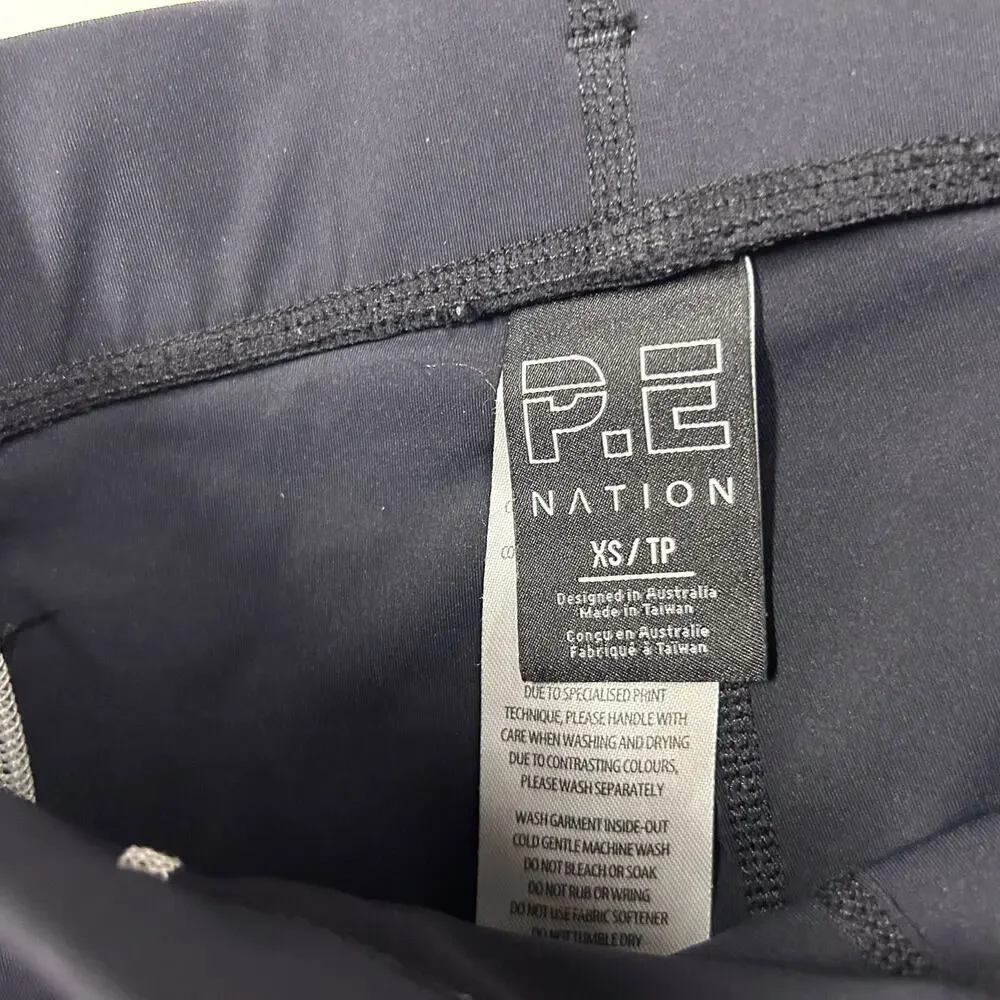 PE Nation‎ Forward Pass Leggings Women's Size XS Extra Small Yoga Pants Preppy